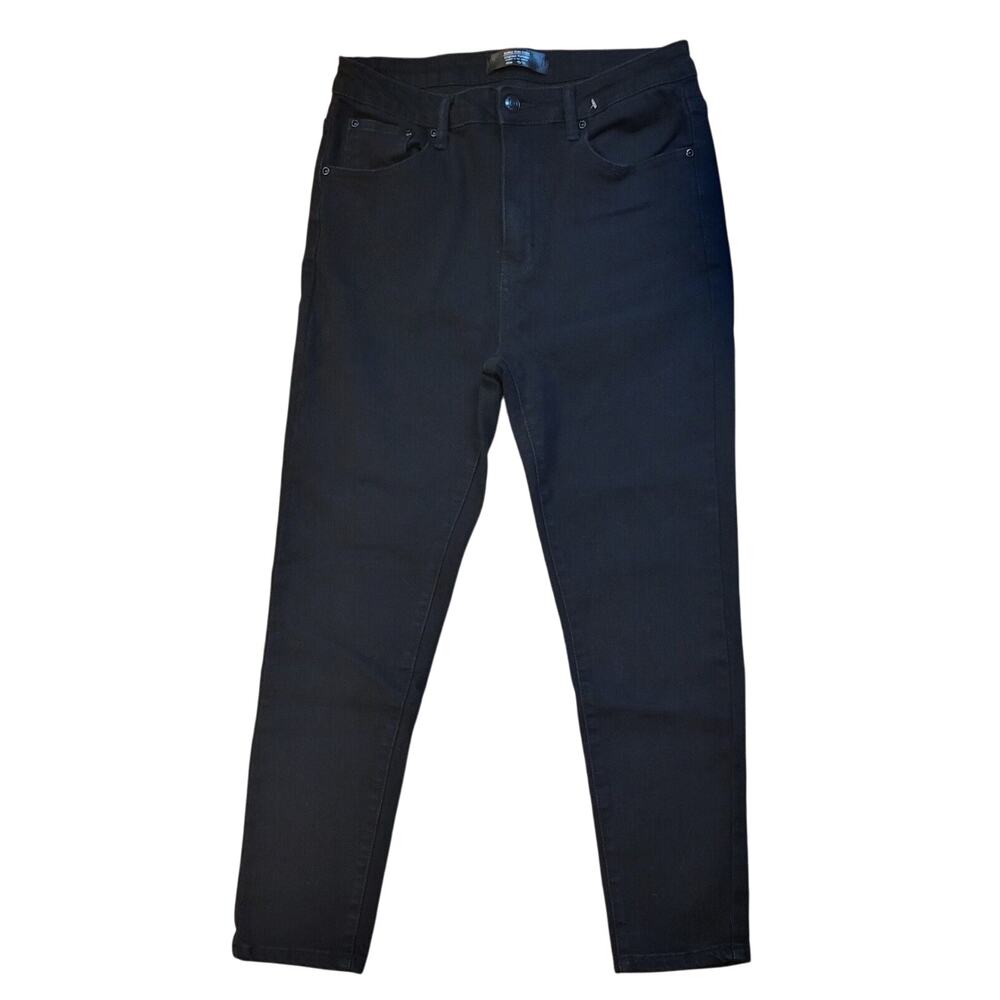 Monkey Ride Jeans Size Juniors Size 15/32 Ankle Straight Mid Rise Black Denim